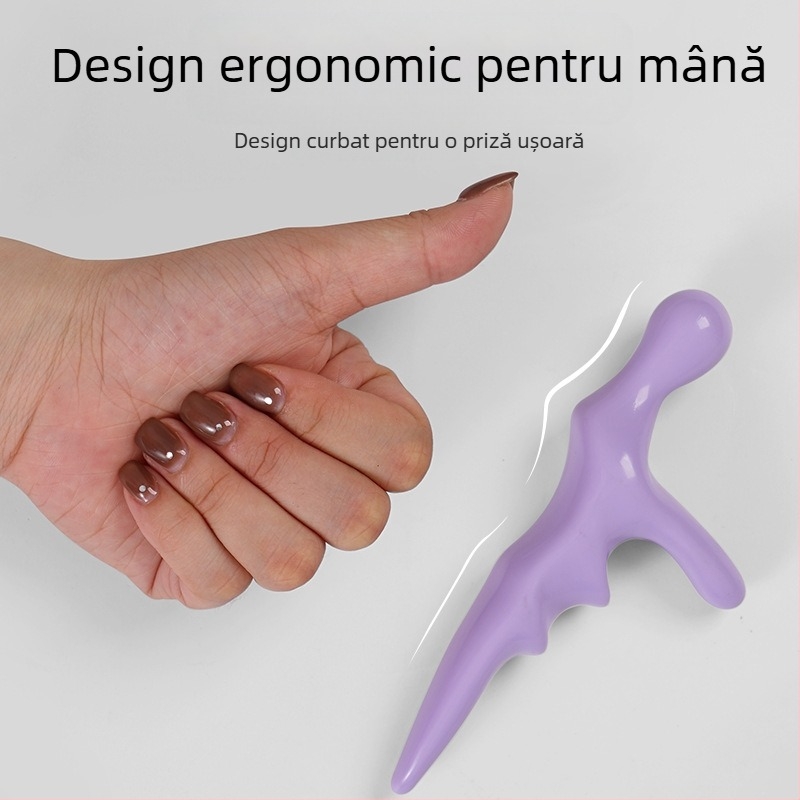 Masajer de talpă, portabil — control mecanic; nu necesită energie; design cu cap osos; pentru picioare și talpă; trei tipuri de capete de masaj: convex rotund, tip acupunctură, rotund