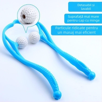 Masaj manual pentru zona cervicală, gât și umeri, cu două capete de masaj, model HD5, QTQ