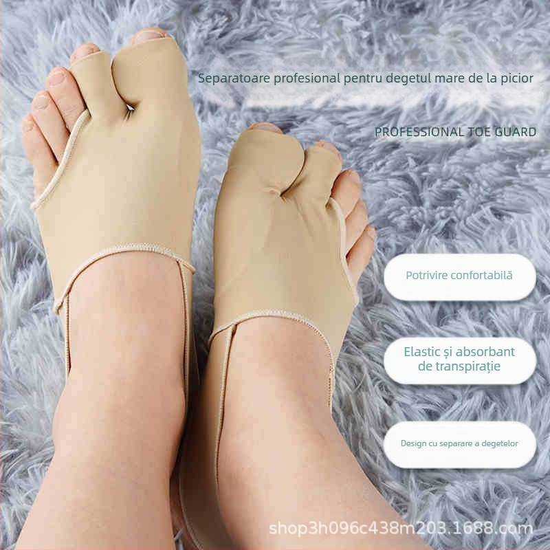 Separator pentru hallux valgus la degetul mare | Material SEBS + țesătură din nailon | Model îmbunătățit pentru utilizare zilnică | Potrivit pentru toate sezoanele | Mai Le Kang