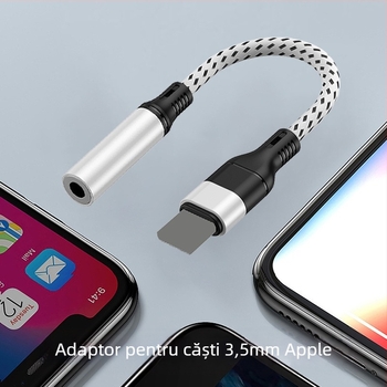 Dimension adaptor Lightning la 3,5 mm pentru Apple iPhone