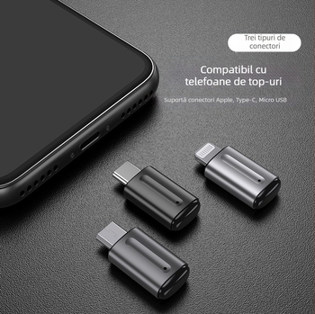 Transmițător infraroșu inteligent pentru telefoane mobile, modelul 54156, interfață USB (Apple/Huawei), construcție din plastic-metal, fără ecran tactil