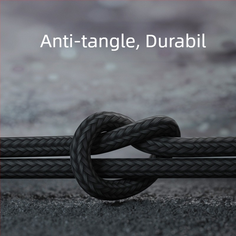 Cablu de încărcare împletit, multi-conector USB-C/Lightning/Micro USB, 3 ieșiri, Quick Charge 22.5W, aliaj de aluminiu