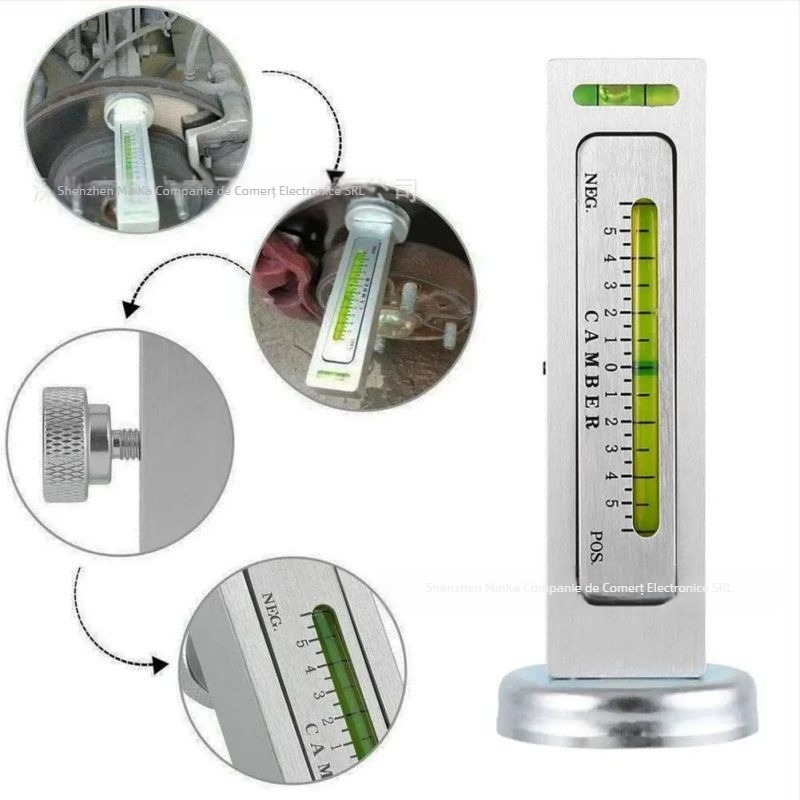 Instrument de poziționare pentru patru roți cu nivel magnetic, model orizontal, compatibil universal, precizie 99%