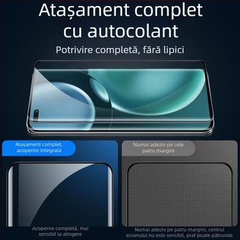 OnePlus 13 protecție ecran din sticlă temperată, adeziv complet, curbată, HD, rezistentă la șocuri