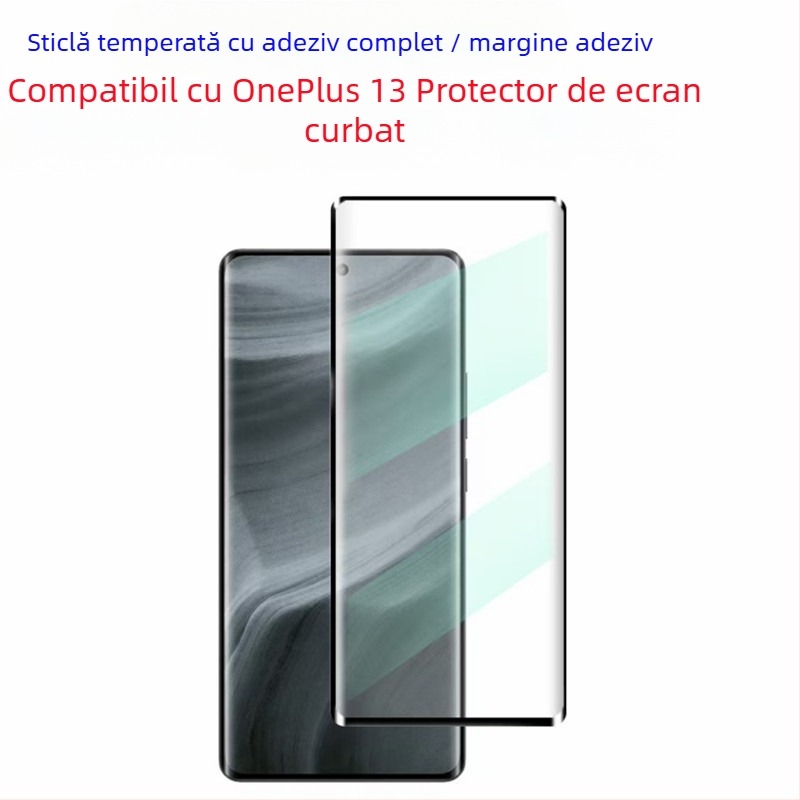 OnePlus 13 protecție ecran din sticlă temperată, adeziv complet, curbată, HD, rezistentă la șocuri