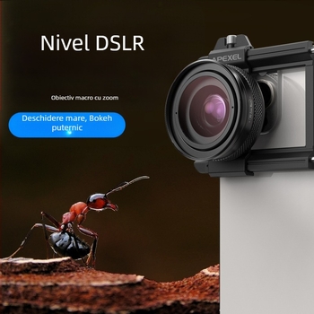 APEXEL APL-ZM100 obiectiv macro zoom pentru telefon, obiectiv macro de înaltă definiție pentru insecte, flori și bijuterii