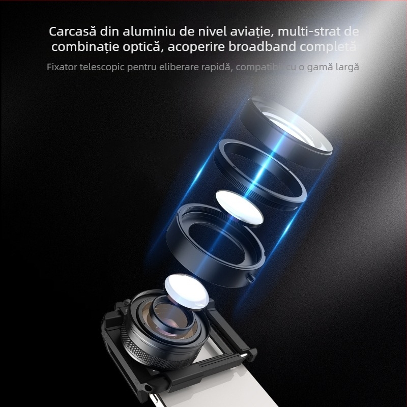 APEXEL APL-ZM100 obiectiv macro zoom pentru telefon, obiectiv macro de înaltă definiție pentru insecte, flori și bijuterii