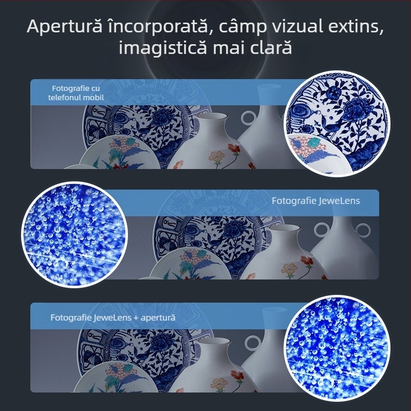 APEXEL Microscop de mână MS120 pentru identificarea pietrelor prețioase – mărire HD, compatibil cu telefon mobil