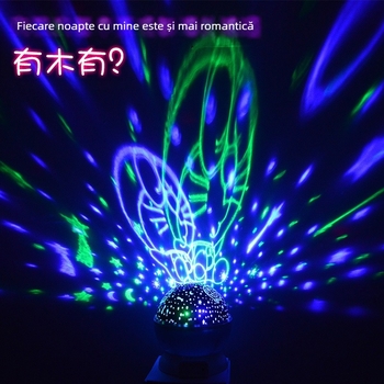 Lumină de veghe cu proiecție stelată rotativă, alimentare USB, model 1361