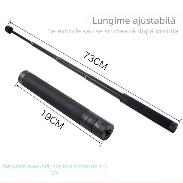 Three Eight extensie bară pentru stabilizatoare — selfie stick telescopic de mână pentru camere sportive universale