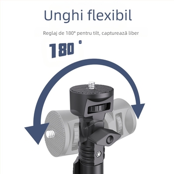 Stativ de podea cu trepied și selfie pentru telefoane mobile și camere SLR – aliaj, suport pentru telefon