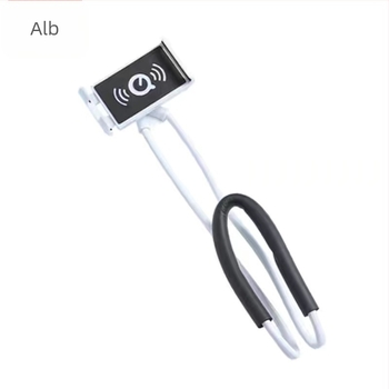 Suport universal pentru telefon și tabletă, cu design de purtare la nivelul gâtului, pentru utilizare pe birou și montare în mașină, din plastic