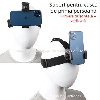 Suport pentru telefon montat pe cap, design 4 în 1, material nylon, compatibil cu modelele generale