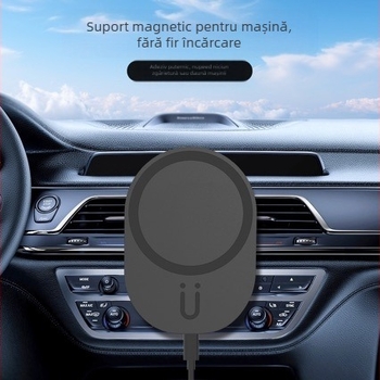 Suport magnetic pentru telefon auto, încărcare wireless 15W, încărcare PD, compatibil universal, compact și portabil