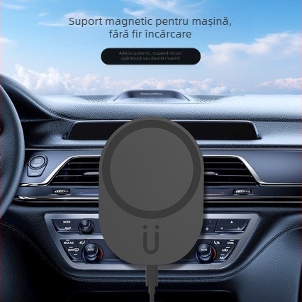 Suport magnetic pentru telefon auto, încărcare wireless 15W, încărcare PD, compatibil universal, compact și portabil