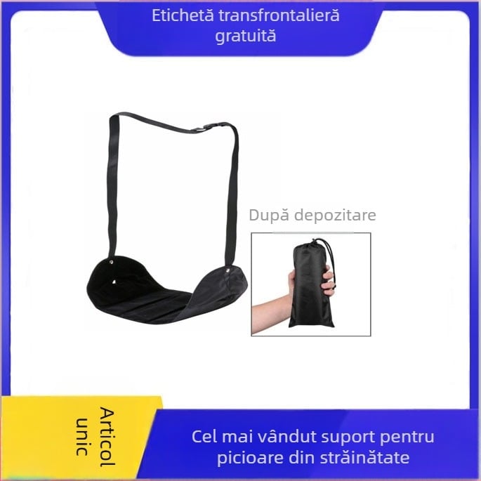 Hamac portabil pentru picioare, pentru călătorii, design minimalist, material din țesătură Oxford, nu este importat