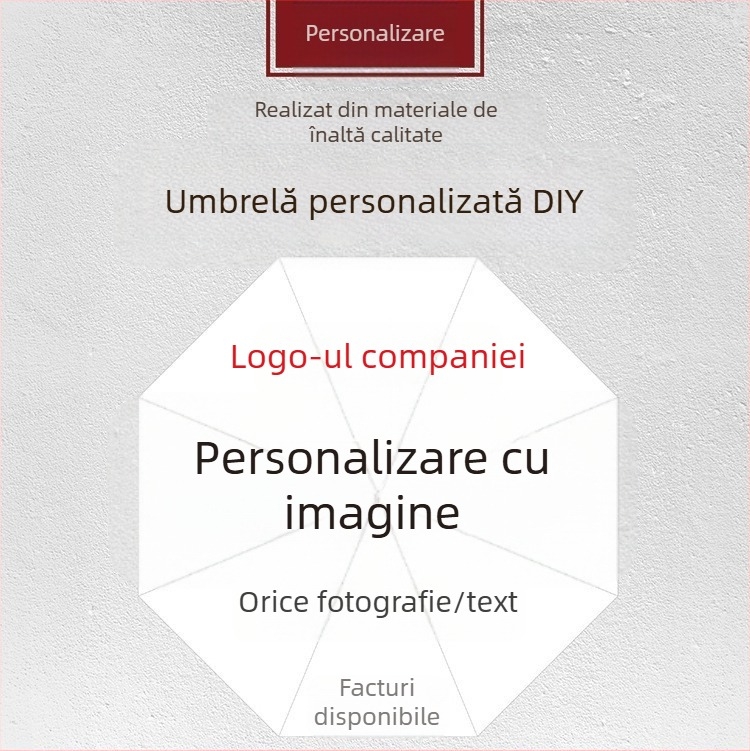 Umbrelă auto telescopică pentru umbrea geamului, material țesătură titan-argintiu, posibilitate imprimare logo, compatibil universal (Toyota)