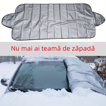 Kedi protecție pentru parbrizul frontal al mașinii - țesătură cu acoperire metalizată, extinsă și îngroșată, reflexivă, antigel, montaj cu ventuze