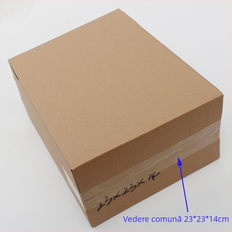 Cutie de ambalaj din carton ondulat, neimprimată, dimensiuni externe 250×250×100 mm, grosime 3 mm, duritate W3A