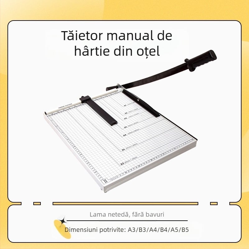CAIDE B3 tăietor din oțel pentru fotografii și hârtie – mașină de tăiat portabilă, multifuncțională