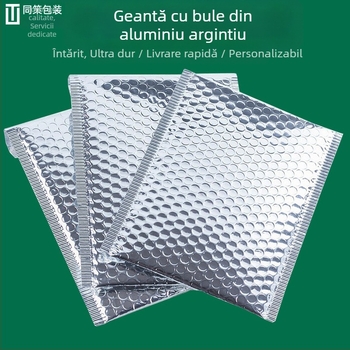 Pungă cu bule din folie aluminizată, grosime 0,05 mm, material 100% pur, formă dreptunghiulară, origine Dongguan