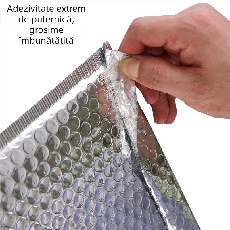 Pungă cu bule din folie aluminizată, grosime 0,05 mm, material 100% pur, formă dreptunghiulară, origine Dongguan