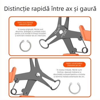 Clește circlip Maibu – cu dublă utilizare, interne/externe, cap 25 mm, unghi cap 45°, greutate 108 g, instrument unic, elasticitate de lungă durată