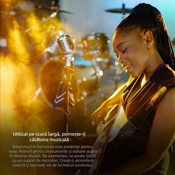 GM-55 microfon dinamic XLR pentru scenă și reprezentații live, răspuns în frecvență 20 Hz–20 kHz, SNR ≥95 dB, ieșire XLR, potrivit pentru scenă, KTV și interviuri