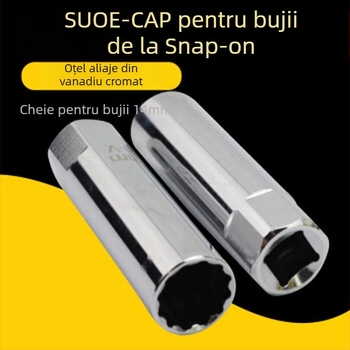 Soket pentru bujii cu 12 fețe, magnetic, subțire, unealtă de demontare pentru autoturisme și motociclete