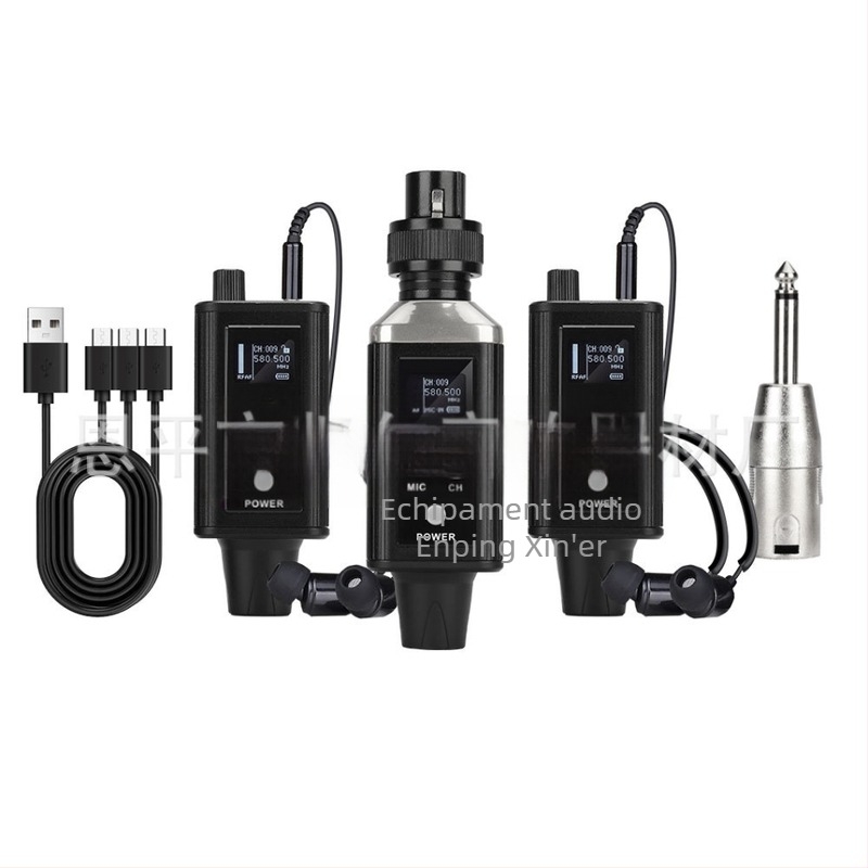 DS100 Sistem de monitorizare in-ear fără fir pentru spectacole - baterie încorporată 1000-1200 mAh, autonomie 3-6 h, SNR ≥95 dB, Compatibil cu microfoane Lavalier/Live Broadcast/KTV