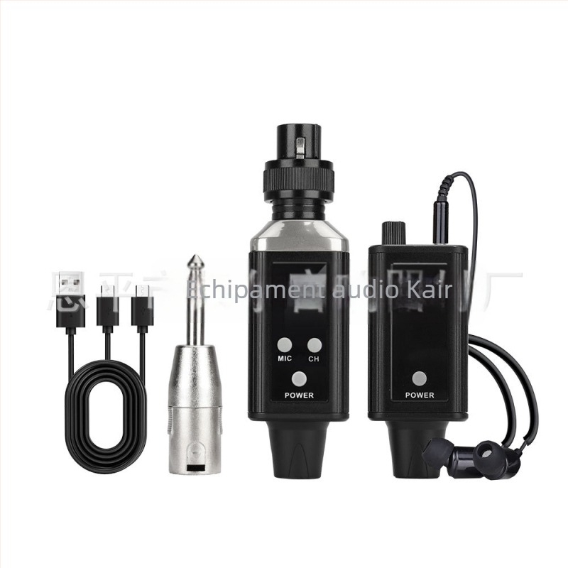 DS100 Sistem de monitorizare in-ear fără fir pentru spectacole - baterie încorporată 1000-1200 mAh, autonomie 3-6 h, SNR ≥95 dB, Compatibil cu microfoane Lavalier/Live Broadcast/KTV