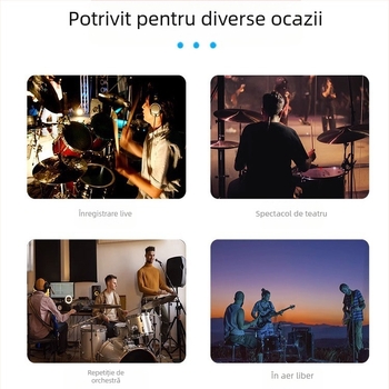 Set de microfoane pentru tobă, scenă, condensator cardioid, microfoane pentru instrumente și spectacole live, model 4.7, cu opțiune wireless