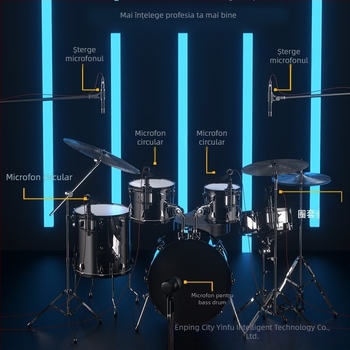 Set de microfoane pentru tobă, scenă, condensator cardioid, microfoane pentru instrumente și spectacole live, model 4.7, cu opțiune wireless
