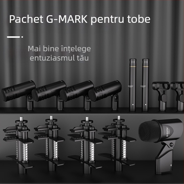Set de microfoane pentru tobă, scenă, condensator cardioid, microfoane pentru instrumente și spectacole live, model 4.7, cu opțiune wireless