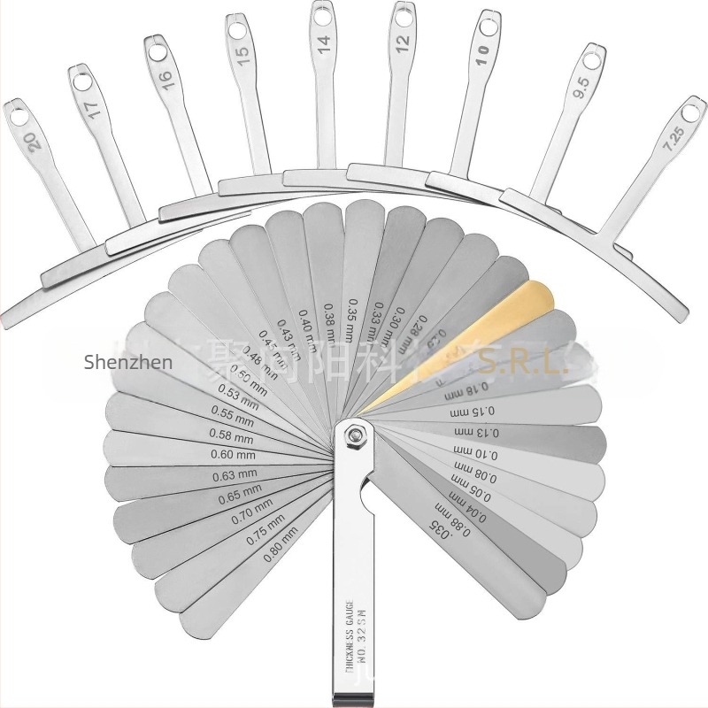 Set instrumente de măsurare pentru chitară 10 în 1: măsurător pentru înălțimea corzilor, măsurător pentru distanța dintre corzi, riglă rază fingerboard-ului