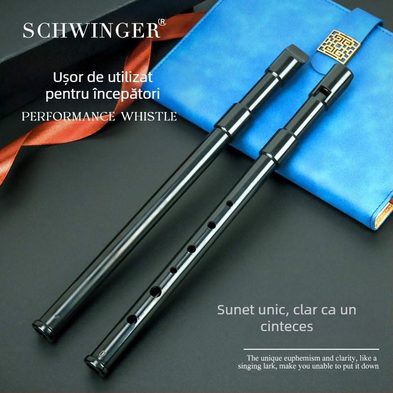 Flaută Schwinger în cutie din plastic pentru instrumente muzicale