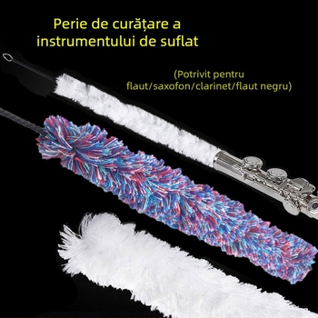 Set de perii pentru curățarea saxofonului, 4 piese, materiale din bumbac și plastic, ambalaj OPP, marcă Gathering