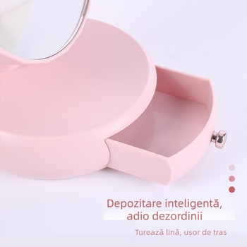 Fox oglindă de birou cu ramă din ABS și suprafață de oglindă din aluminiu, neelectrică, pentru dormitor
