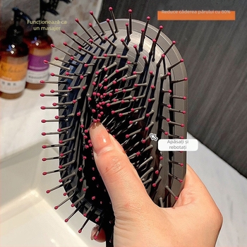 Set pieptene cu pernă de aer: pieptene cu dinți largi, anti-static, ABS plastic