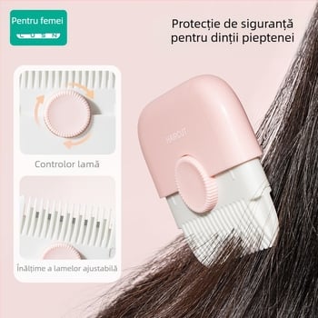 Pieptăn-trimer pentru copii – 2 în 1 tunde bretonul și părul, ABS și oțel inoxidabil, Brand LUSN/Rushan