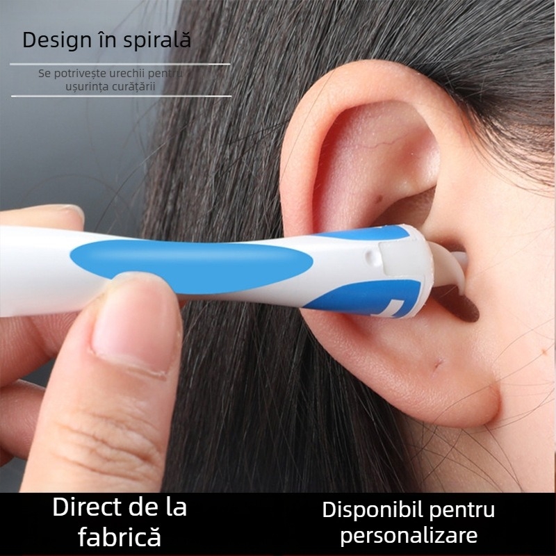 Spirala pentru urechi, din plastic și silicon, fără iluminare, pachet de 120 bucăți, potrivită pentru copii și adulți