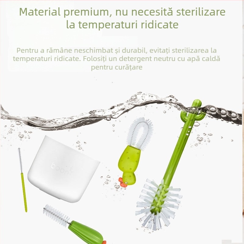 Jissu Set de peri pentru sticle și tetine – curățare multifuncțională pentru sticle, tetine, paie și suzete