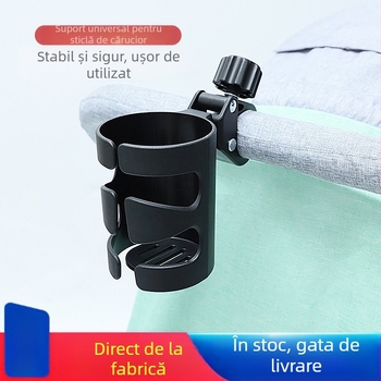 Suport universal pentru pahar pentru cărucior – stabil, ușor de utilizat, model 1111, plastic PP, personalizare disponibilă