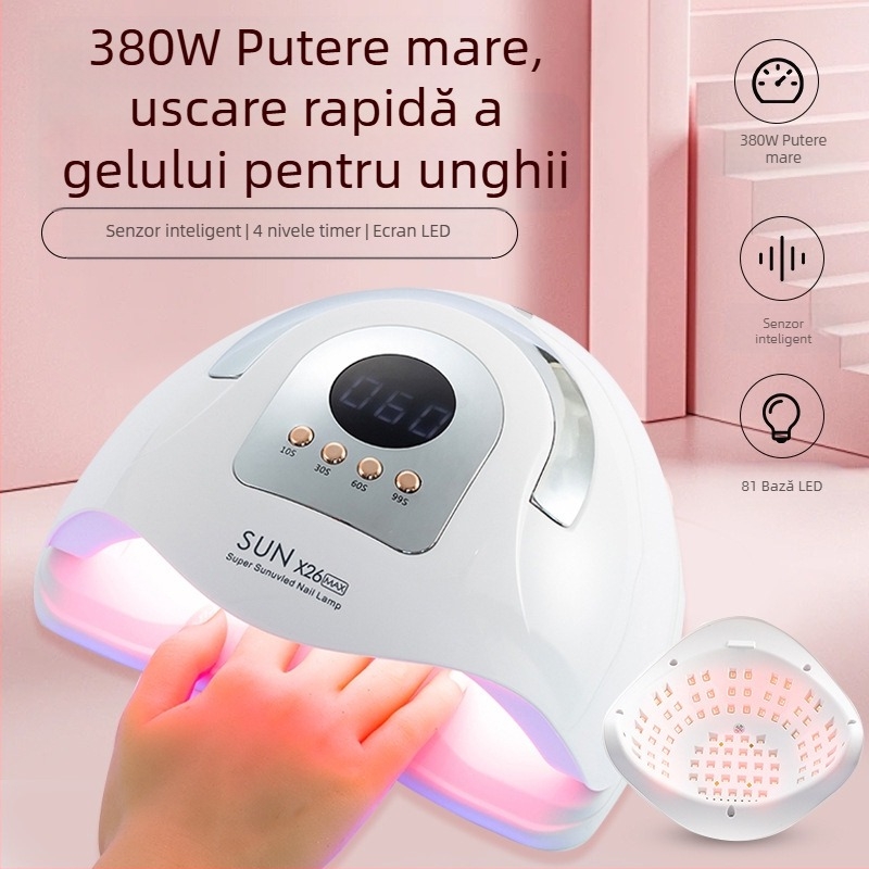 SUNX26 Lampa portabilă pentru unghii, putere mare, uscare rapidă gel lacuri – marca Painting Finger