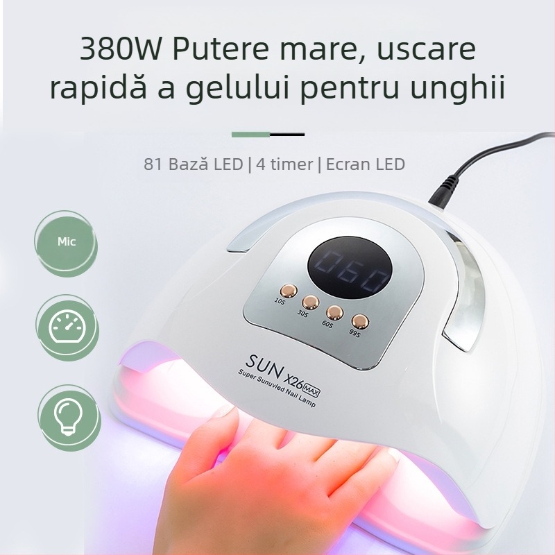 SUNX26 Lampa portabilă pentru unghii, putere mare, uscare rapidă gel lacuri – marca Painting Finger