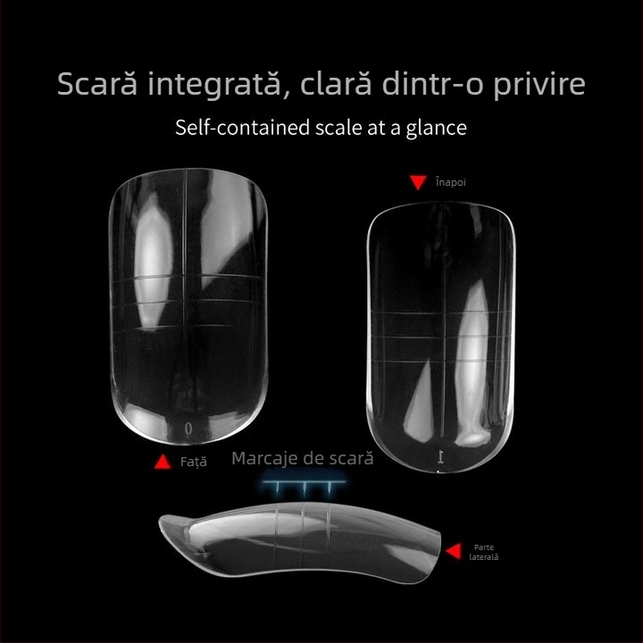 Chaoyan Beauty formă de extensie a unghiilor – ultra-subțire, în formă de migdală, transparentă și reutilizabilă