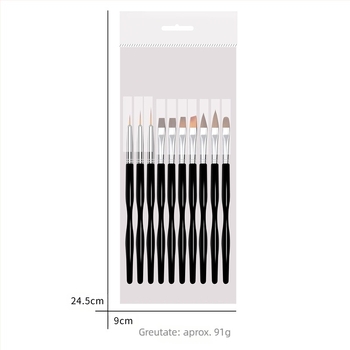 Set pensule pentru manichiură – Rod Pen model, 10 buc., YUJIA