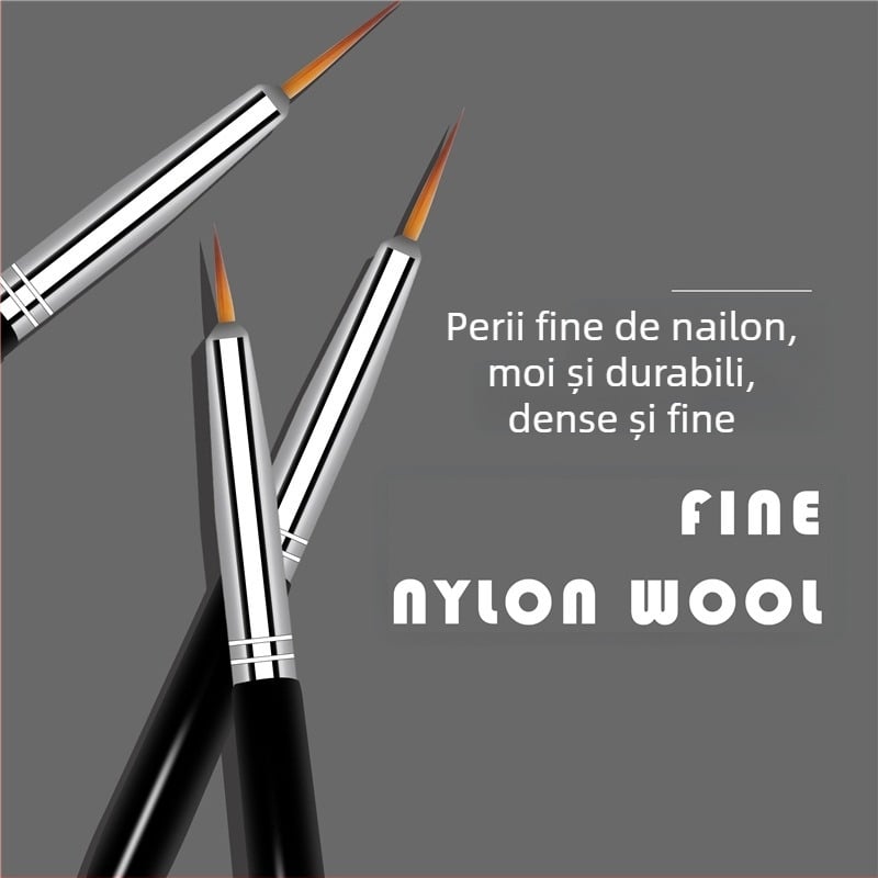 Set pensule pentru manichiură – Rod Pen model, 10 buc., YUJIA