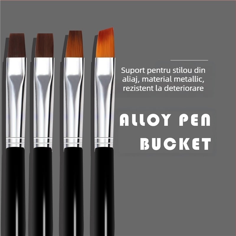 Set pensule pentru manichiură – Rod Pen model, 10 buc., YUJIA