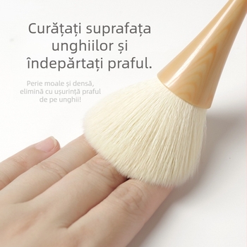 Perie pentru praf de unghii, JMOFO, mâner lung, peri moi, marcă autohtonă